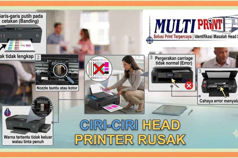 ciri-ciri head printer rusak
